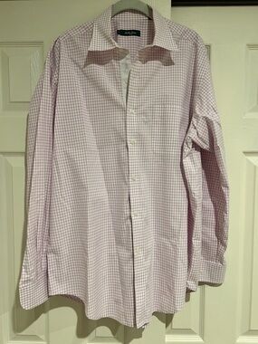 Bobby Jones Men's lilac Check Dress Shirt golf size XL